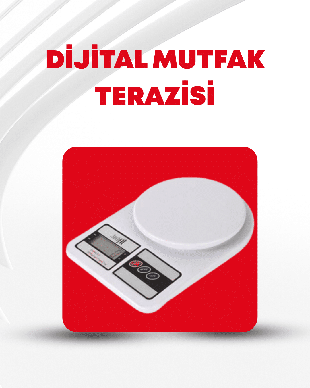10 Kg Kapasiteli LCD Ekranlý Dijital Mutfak Tartýs