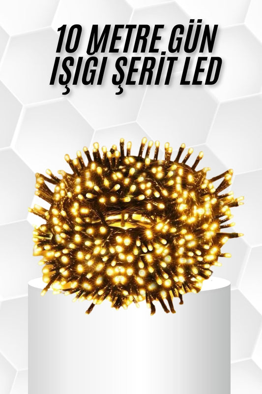 10 Metre Led Iþýk Gün Iþýðý Her Ortama Uygun Ampüllü