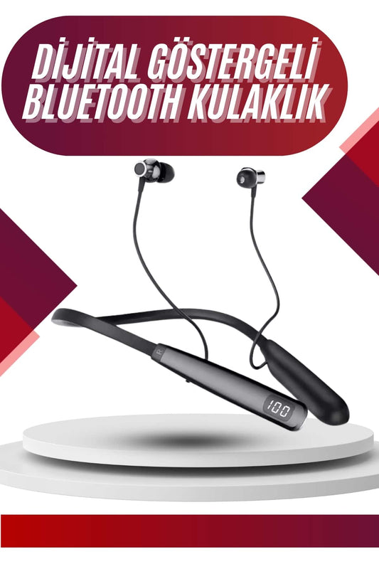 100 Saat Bluetooth Kulaklýk Dijital Göstergeli ANC Özelliði Kablolu