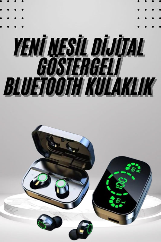 2025 Model Bluetooth Kulaklýk Telefon Þarj Edebilen Çaðrý Cevaplama Dijital Göstergeli