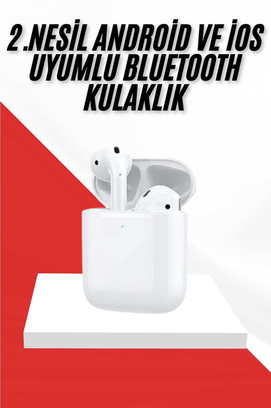 2. Nesil Bluetooth Android ve ÝOS Uyumlu Kablosuz Kulaklýk Çaðrý Cevaplama