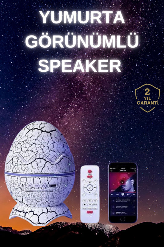 Yumurta Þeklinde Su Dalgalý Bluetooth Speaker Lamba Renkli Þarjlý