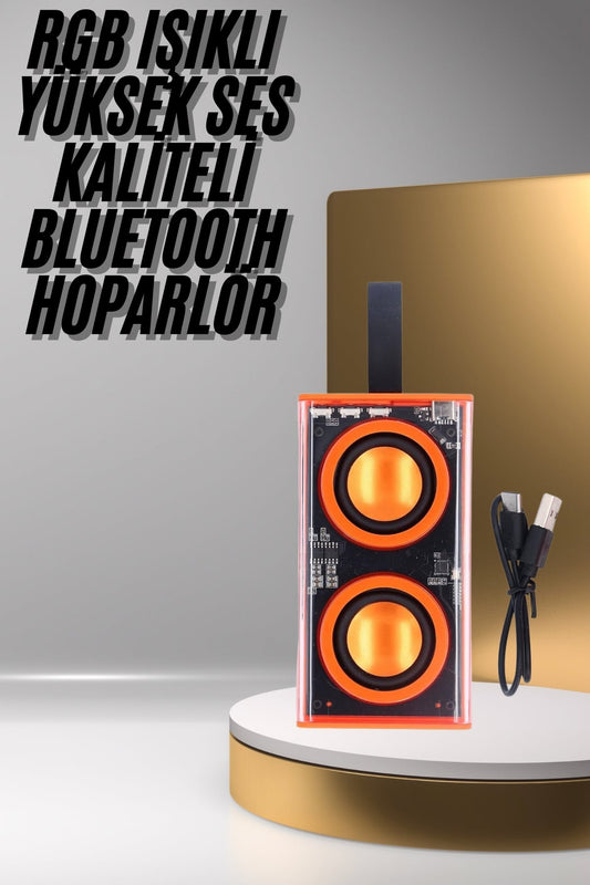 Þeffaf Taþýnabilir Bluetooth Hoparlör Uzun Ömürlü Çift Hoparlörlü