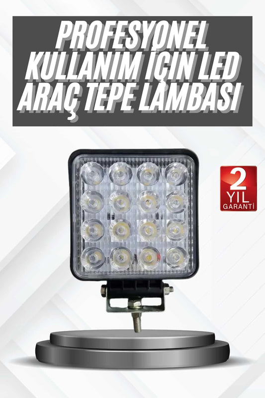 16 Ledli Çalýþma Lambasý Araç Görüþ Lambasý Oto Lamba