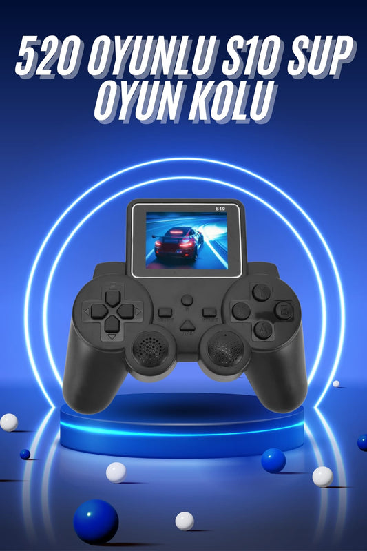 2.4 Ýnç Ekran 520 Oyunlu Retro Temalý Kablosuz Oyun Kolu El Atarisi