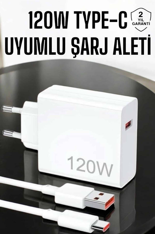 120W Þarj Aleti Type-C Uyumlu Turbo Þarj Aleti